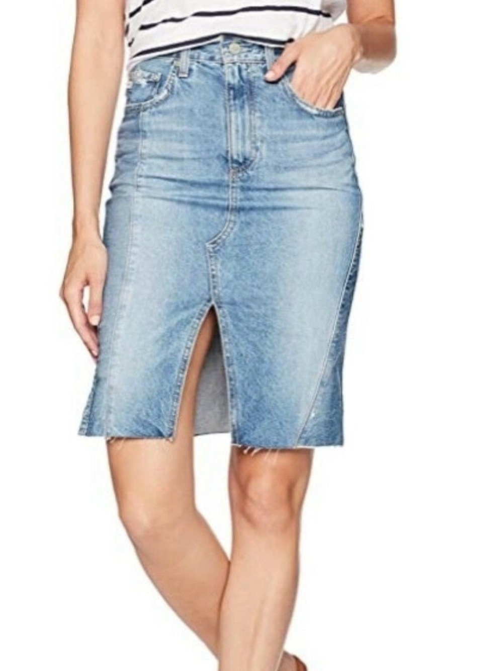 AG Adriano Goldschmied "The Emery" High Rise Denim Skirt